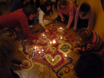Weihnachten Mandala legen 14